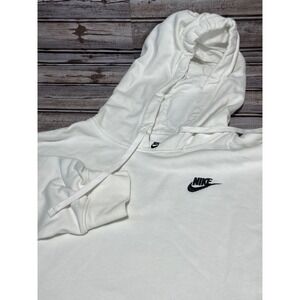 Nike Hooded Sweatshirt High Low Style White Womens‎ Medium